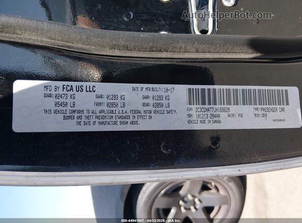 2C3CDXAT7JH169629 2018 DODGE CHARGER Белый Вид подкапотного пространства