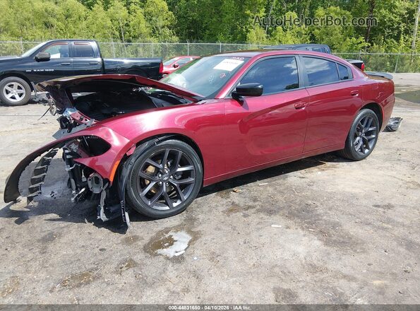 2C3CDXBG7LH220003 2020 DODGE CHARGER Burgundy Vista tres cuartos delantera izquierda
