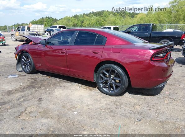 2C3CDXBG7LH220003 2020 DODGE CHARGER Burgundy Trasero izquierdo