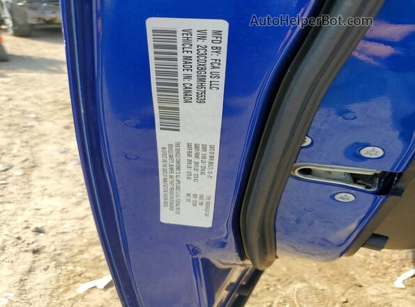 2C3CDXBG8MH675539 2021 DODGE CHARGER Blue VIN sticker view