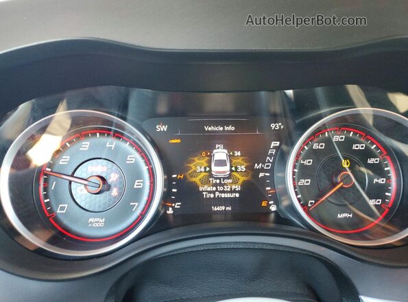 2C3CDXCT2NH167001 2022 DODGE CHARGER Purple Вид щитка приладів