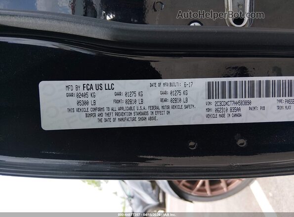 2C3CDXCT7HH583890 2017 DODGE CHARGER Black Вид підкапотного простору