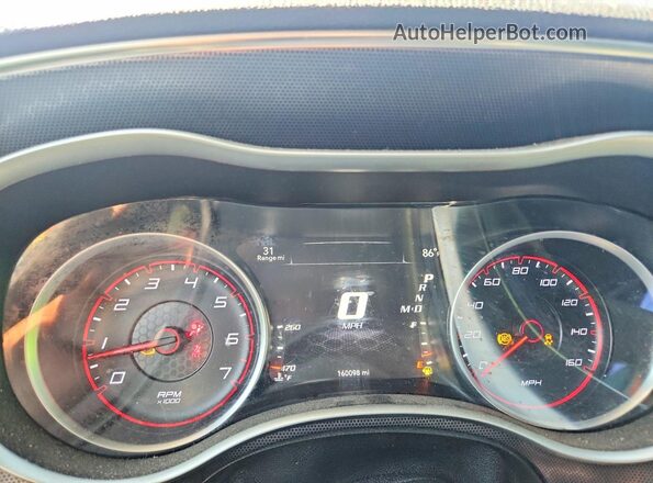 2C3CDXCTXGH188536 2016 DODGE CHARGER Black Instrument cluster view