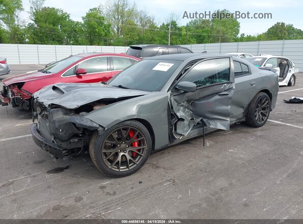 2C3CDXCTXHH535557 2017 DODGE CHARGER Gray Առջևի ձախ երեք քառորդ տեսարան