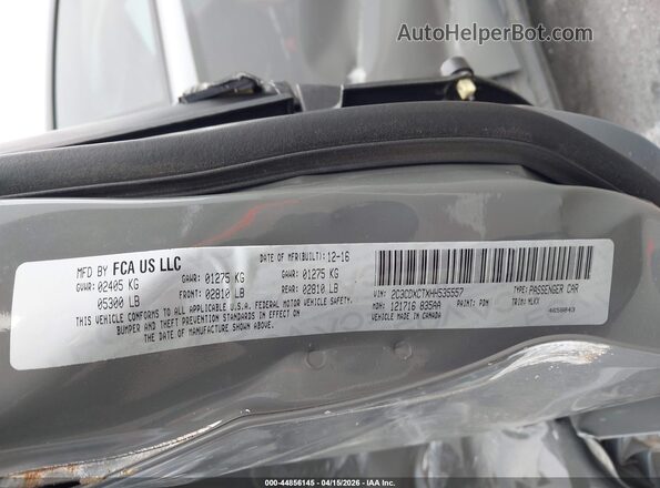 2C3CDXCTXHH535557 2017 DODGE CHARGER Gray Շարժիչի բաժամունքի տեսք