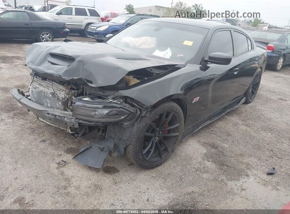 2C3CDXGJ3JH335411 2018 DODGE CHARGER Black წინა მარცხენა ხედი სამი მეოთხედიდან