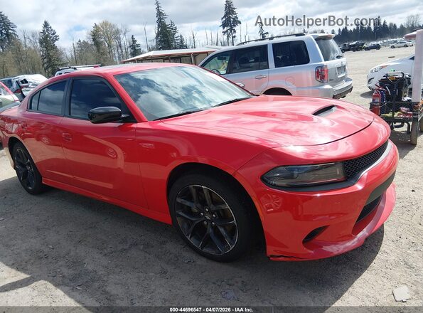 2C3CDXHG0NH170099 2022 DODGE CHARGER Red Rear interior view