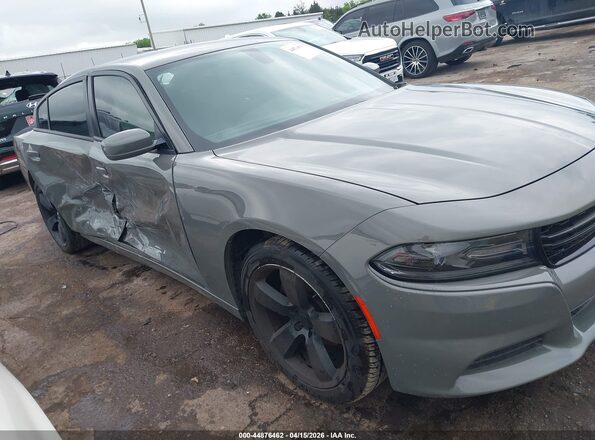 2C3CDXHG4JH145054 2018 DODGE CHARGER Gray უკანა სალონის ხედი