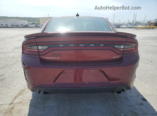 2C3CDXHG6NH232282 2022 DODGE CHARGER Бордовый Вид сзади