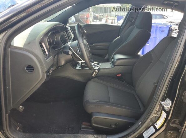 2C3CDXHG9HH644328 2017 DODGE CHARGER Черный Вид салона спереди