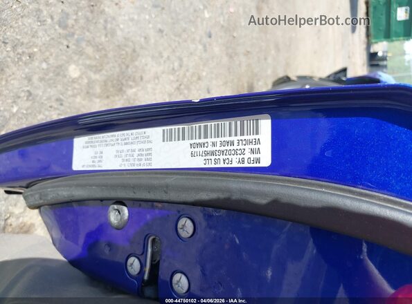 2C3CDZAG3MH571179 2021 DODGE CHALLENGER Синий Вид подкапотного пространства