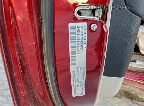 2C4RC1BG3LR240720 2020 CHRYSLER PACIFICA Red VIN sticker view