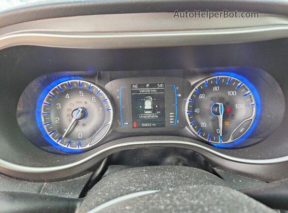 2C4RC1BG7LR105627 2020 CHRYSLER PACIFICA Blue Widok zestawu wskaźników