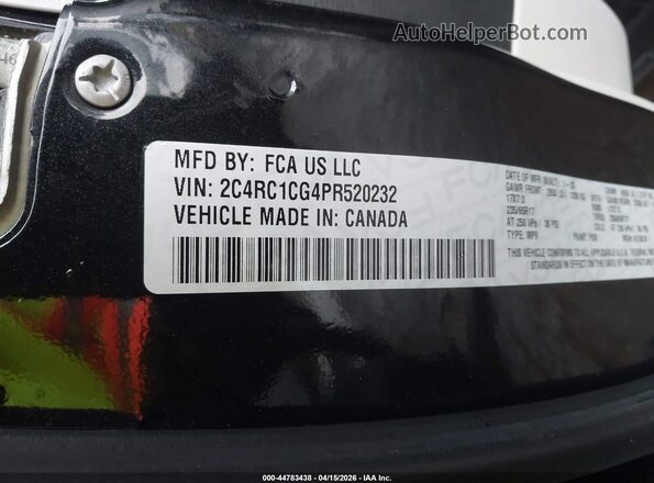 2C4RC1CG4PR520232 2023 CHRYSLER VOYAGER Black Вид підкапотного простору