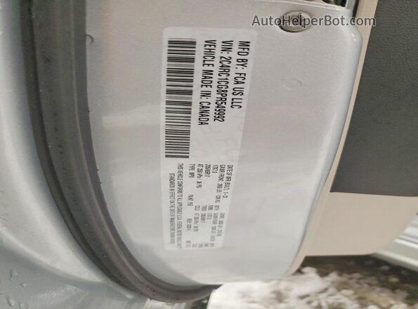 2C4RC1CG8PR549992 2023 CHRYSLER VOYAGER Silver Vista de la etiqueta del VIN