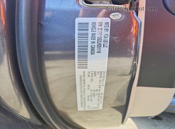2C4RC1DG2LR261118 2020 CHRYSLER VOYAGER Charcoal VIN კოდის სტიკერის ხედი