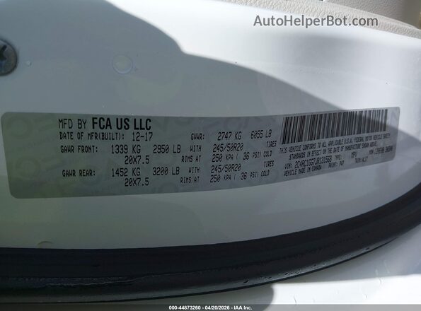 2C4RC1GG7JR131568 2018 CHRYSLER PACIFICA White ძრავის განყოფილების ხედი