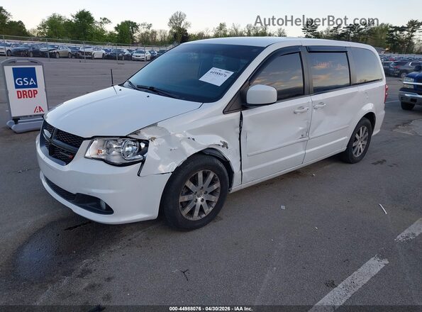 2C4RDGCGXGR335263 2016 DODGE GRAND CARAVAN White წინა მარცხენა ხედი სამი მეოთხედიდან