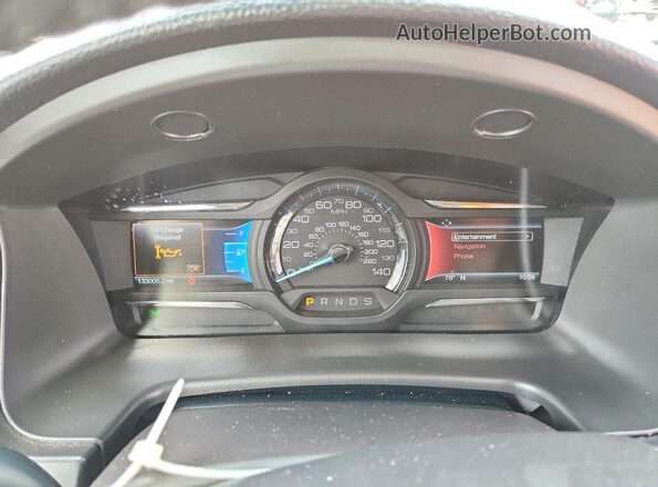 2FMGK5C85KBA17154 2019 FORD FLEX Красный Вид щитка приборов