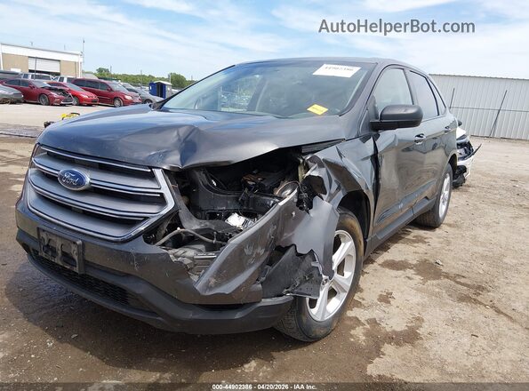 2FMPK3G93JBC37107 2018 FORD EDGE Black Առջևի ձախ երեք քառորդ տեսարան