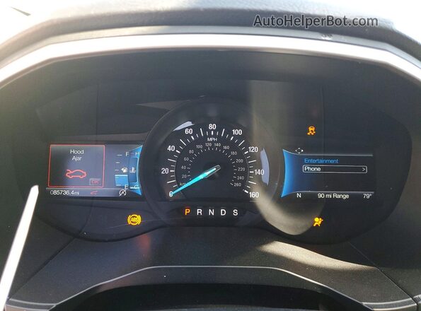 2FMPK3J91MBA21432 2021 FORD EDGE Черный Вид щитка приборов