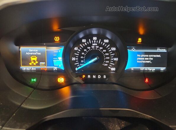 2FMPK3J93MBA21884 2021 FORD EDGE Серебряный Вид щитка приборов
