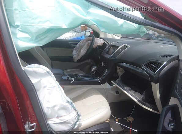 2FMPK3K84HBC68519 2017 FORD EDGE Red Вид салону спереду