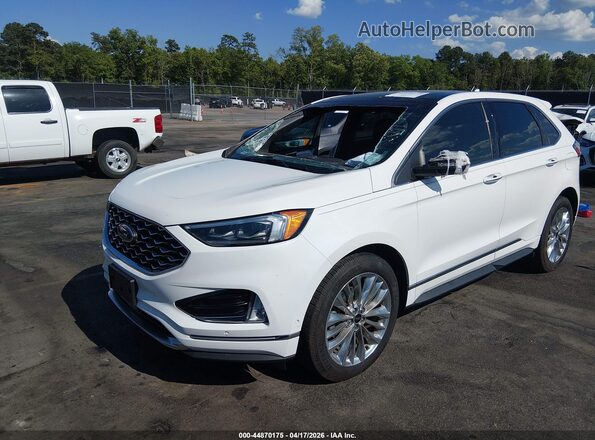 2FMPK3K97LBA53542 2020 FORD EDGE White Vista tres cuartos delantera izquierda