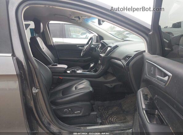 2FMPK3K9XJBB44575 2018 FORD EDGE Gray Widok wnętrza z przodu