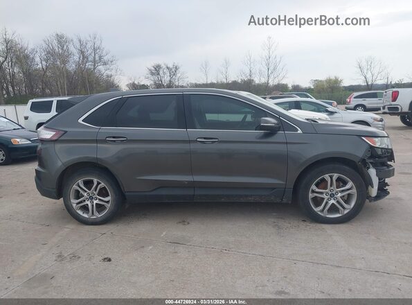 2FMPK3K9XJBB44575 2018 FORD EDGE Gray Widok wnętrza z tyłu