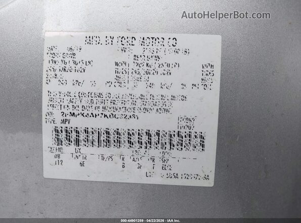 2FMPK4AP7KBC32961 2019 FORD EDGE Silver ძრავის განყოფილების ხედი