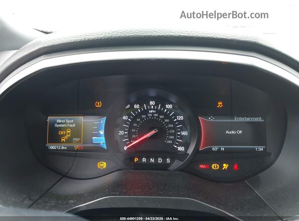 2FMPK4AP7KBC32961 2019 FORD EDGE Silver უკანა სავარძლების ხედი
