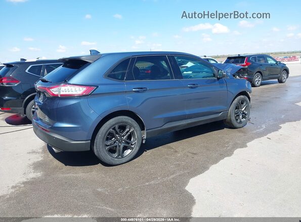 2FMPK4J90JBC22515 2018 FORD EDGE Синий Задняя правая четверть