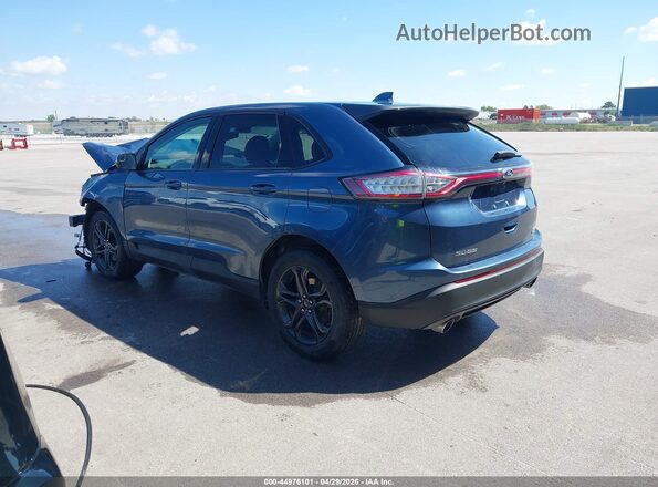 2FMPK4J90JBC22515 2018 FORD EDGE Синий Задняя левая четверть