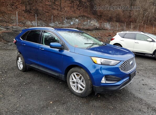 2FMPK4J90RBA48974 2024 FORD EDGE Blue Delantero derecho
