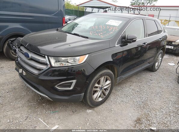 2FMPK4J91GBC10236 2016 FORD EDGE Black წინა მარცხენა ხედი სამი მეოთხედიდან
