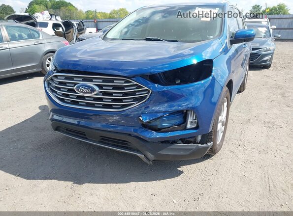 2FMPK4J91MBA19539 2021 FORD EDGE Blue Front view