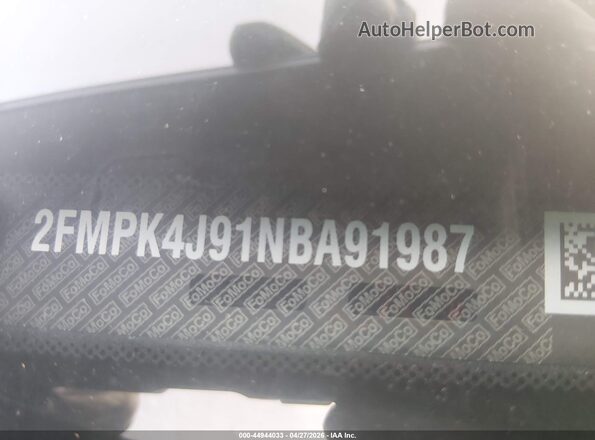 2FMPK4J91NBA91987 2022 FORD EDGE Gray Engine compartment view