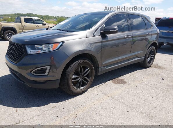 2FMPK4J93GBC00775 2016 FORD EDGE Gray Առջևի ձախ երեք քառորդ տեսարան
