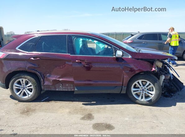 2FMPK4J94KBC24673 2019 FORD EDGE Purple Widok wnętrza z tyłu