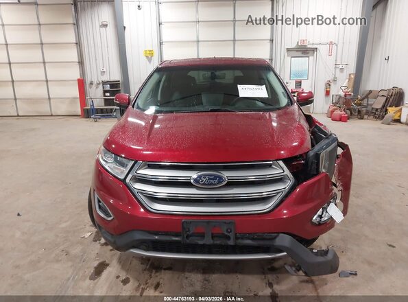 2FMPK4J95JBC06925 2018 FORD EDGE Red Rear interior view