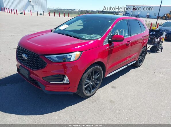 2FMPK4J95NBA42453 2022 FORD EDGE Red Vista tres cuartos delantera izquierda