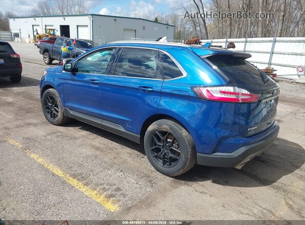 2FMPK4J97LBA44587 2020 FORD EDGE Blue Trasero izquierdo