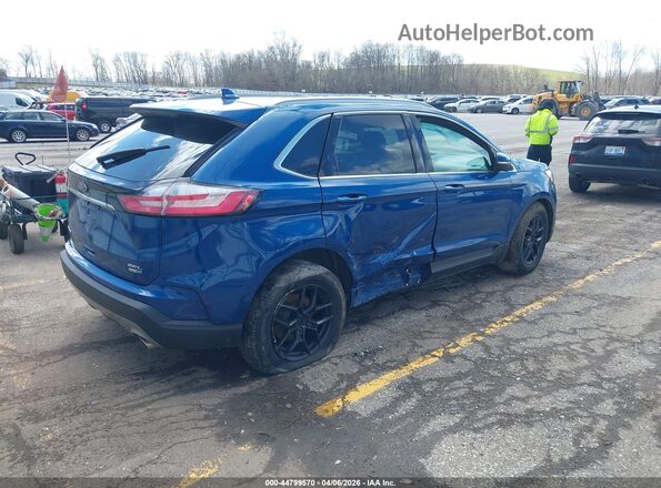 2FMPK4J97LBA44587 2020 FORD EDGE Blue Trasero derecho