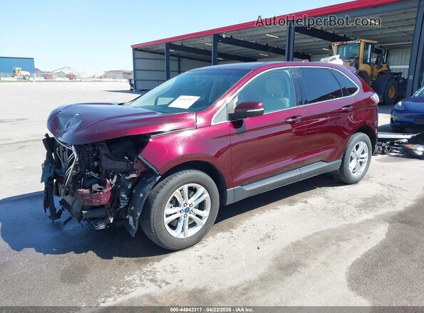2FMPK4J98HBB54524 2017 FORD EDGE Maroon Przód lewy