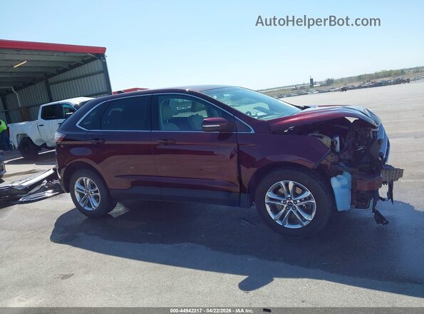 2FMPK4J98HBB54524 2017 FORD EDGE Maroon Widok wnętrza 360 stopni