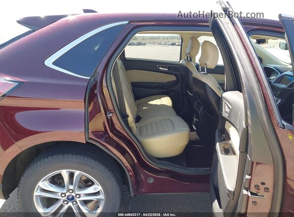 2FMPK4J98HBB54524 2017 FORD EDGE Maroon Widok naklejki z numerem VIN