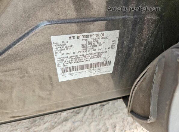 2FMPK4J98LBA41441 2020 FORD EDGE Gray Սալոնի 360 աստիճան տեսք