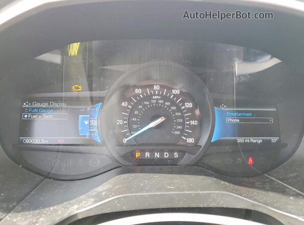 2FMPK4J98MBA13009 2021 FORD EDGE White Սարքավորումների վահանակի տեսք