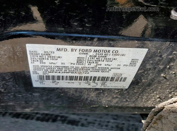 2FMPK4J99PBA06722 2023 FORD EDGE Black 